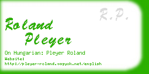 roland pleyer business card